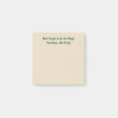 Vergessen Sie nicht die Sache-klebrige Anmerkung Post-it Klebezettel (Vorderseite)