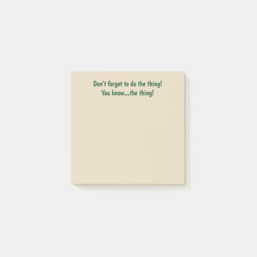 Vergessen Sie nicht die Sache-klebrige Anmerkung Post-it Klebezettel (Vorderseite)