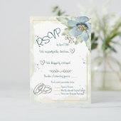 Vergessen Sie nicht die Wasserfarben Florals RSVP Karte (Stehend Vorderseite)