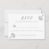 Vergessen Sie nicht-Doodle-Stil Wedding Bouquet RSVP Karte (Vorderseite)