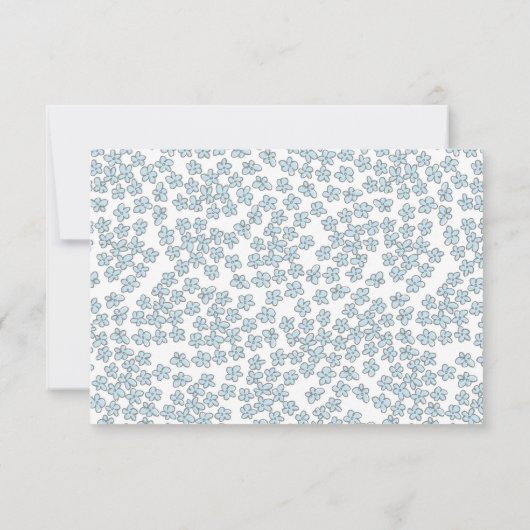 Vergessen Sie nicht-Doodle-Stil Wedding Bouquet RSVP Karte (Rückseite)