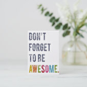 Vergessen Sie nicht, fantastische Geschäfts-Karte Visitenkarte (Stehend Vorderseite)