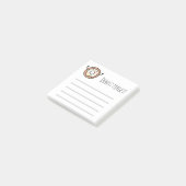 Vergessen Sie nicht, feines Happy Donut mit Leinen Post-it Klebezettel (angewinkelt)