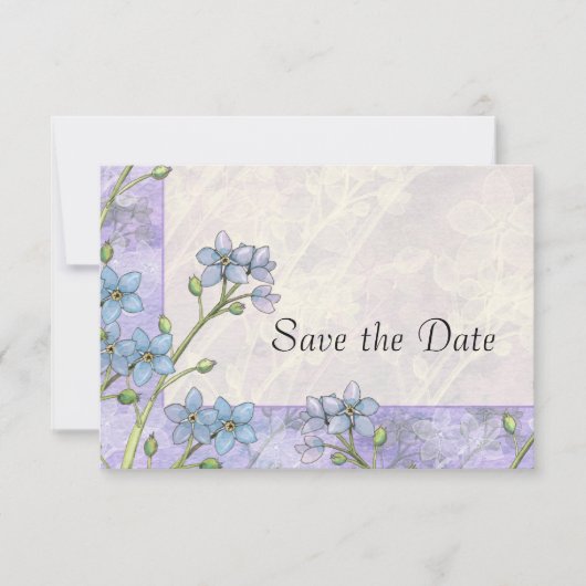 Vergessen Sie nicht-florale Hochzeit speichern Sie Save The Date (Vorderseite)