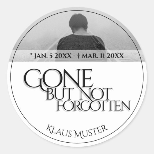 Vergessen Sie nicht - hell Runder Aufkleber (Vorderseite)