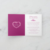 Vergessen Sie nicht-herzrosa, weiße Hochzeit live Ankündigung (Innenseite)