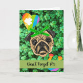 Vergessen Sie nicht Ihre HundeSt. Patrick's Day Ca Karte (Vorderseite)