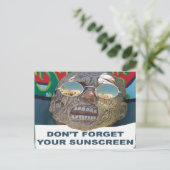 Vergessen Sie nicht Ihre "Sunscreen Postkarte" Postkarte (Stehend Vorderseite)