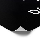 Vergessen Sie nicht, in der schwarzen Mondlicht-Ro Poster (Ecke)