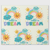 Vergessen Sie nicht, inspirierende Sonnenwolken zu Geschenkpapier (Flach)