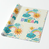 Vergessen Sie nicht, inspirierende Sonnenwolken zu Geschenkpapier (Ungerollt)