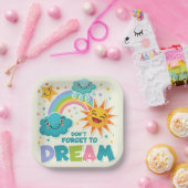 Vergessen Sie nicht, inspirierende Sonnenwolken zu Pappteller (Party)