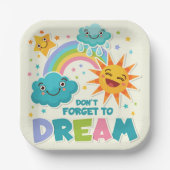 Vergessen Sie nicht, inspirierende Sonnenwolken zu Pappteller (Vorderseite)