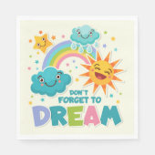 Vergessen Sie nicht, inspirierende Sonnenwolken zu Serviette (Vorderseite)