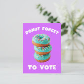 Vergessen Sie nicht, lila Postkarte zu wählen (Stehend Vorderseite)