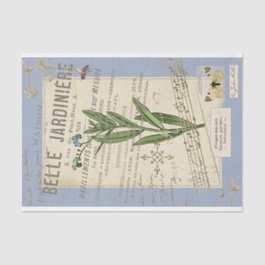 Vergessen Sie nicht mit Honeybee, Gerahmt für Deco Seidenpapier (Vorderseite)