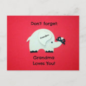 Vergessen Sie nicht: Oma Lieben Sie! Grandson Postkarte (Vorderseite)