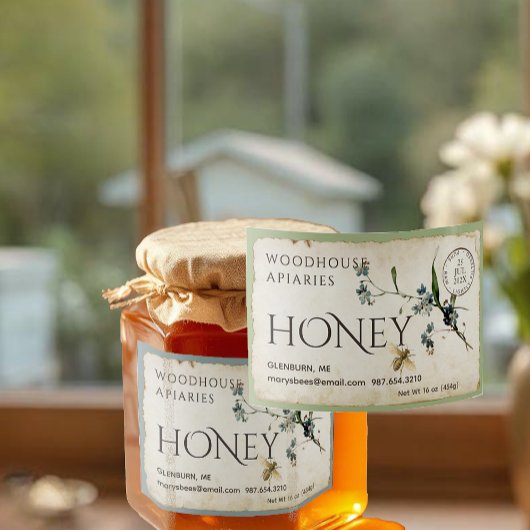 Vergessen Sie nicht Pergament Bienenhonig nach der Lebensmitteletikett