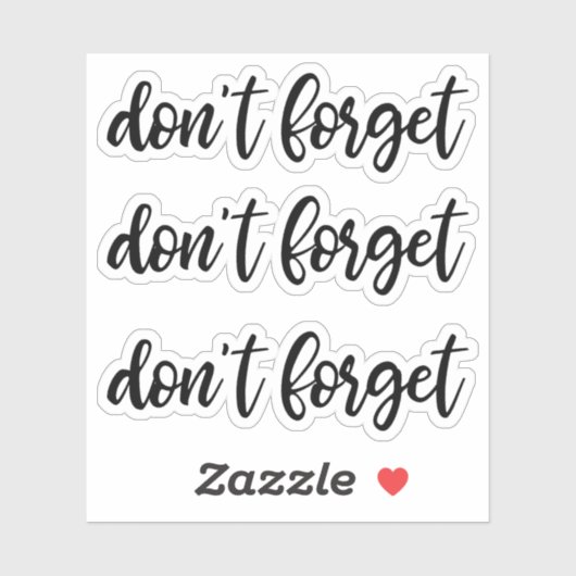 Vergessen Sie nicht, Planer-Memo niedlich Aufkleber (Blatt)