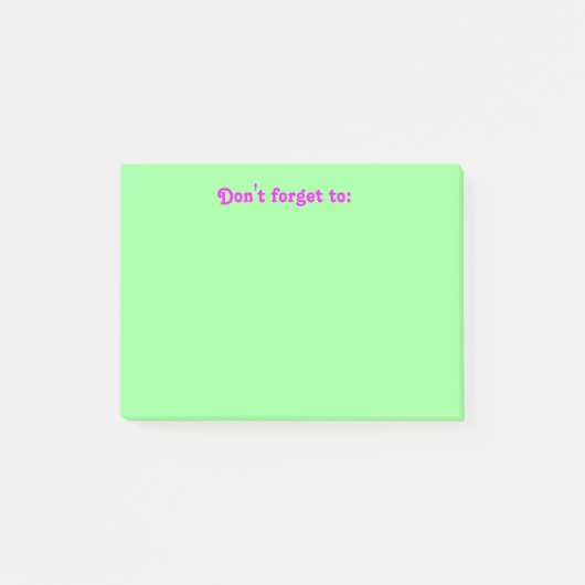 "Vergessen Sie nicht" Post-It Klebezettel (Vorderseite)