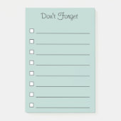 Vergessen Sie nicht Post-Itanmerkungen Post-it Klebezettel (Vorderseite)