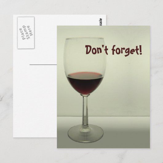 Vergessen Sie nicht - Postkarte (Vorne/Hinten)