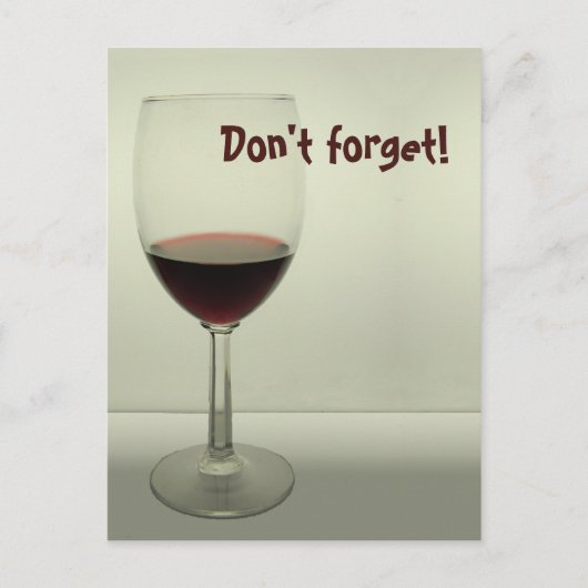 Vergessen Sie nicht - Postkarte (Vorderseite)