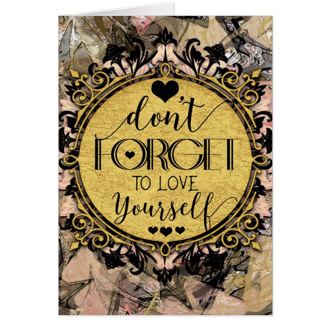 Vergessen Sie nicht, sich selbst in der Liebe zu v (Vorne)