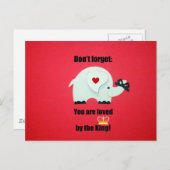 Vergessen Sie nicht: Sie werden vom König geliebt! Postkarte (Vorne/Hinten)