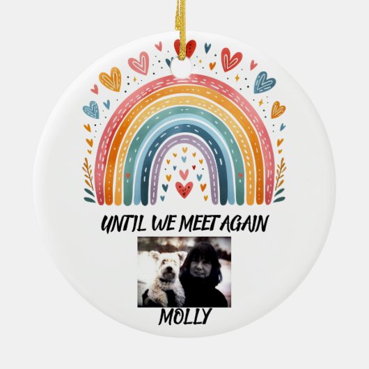 Vergessen Sie nicht Weihnachten Bauble Rainbow Bri Keramik Ornament (Hinten)