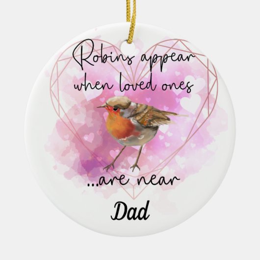 Vergessen Sie nicht Weihnachten Bauble Robins ersc Keramik Ornament (Vorne)