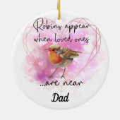 Vergessen Sie nicht Weihnachten Bauble Robins ersc Keramik Ornament (Hinten)