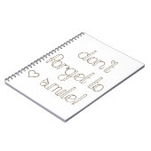 Vergessen Sie nicht, zu lächeln Notizbuch Notizblock (Linke Seite)