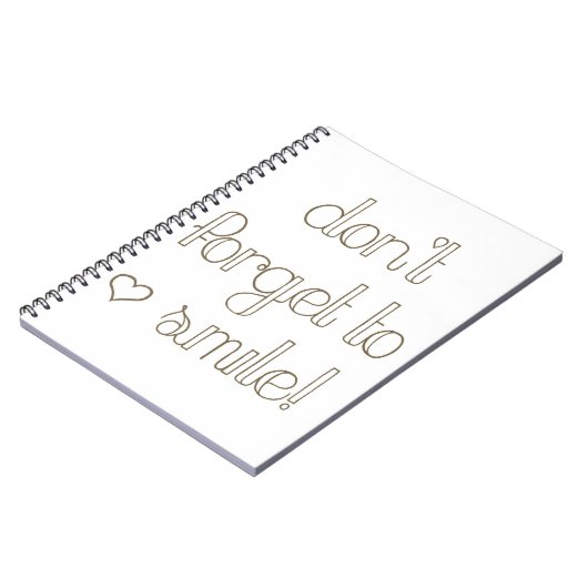 Vergessen Sie nicht, zu lächeln Notizbuch Notizblock (Linke Seite)