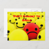 Vergessen Sie nicht zu lächeln - Postkarte (Vorne/Hinten)