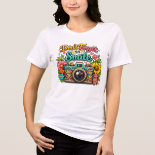 Vergessen Sie nicht zu lächeln Tri-Blend Shirt