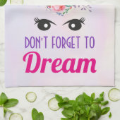 Vergessen Sie nicht zu träumen Niedlich rosa Einho Geschirrtuch (Gefaltet)