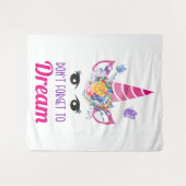 Vergessen Sie nicht zu träumen Niedlich rosa Einho Wandteppich (Vorderseite (Horizontal))