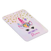 Vergessen Sie nicht zu träumen Rosa Einhorn & Conf Magnet (Rechte Seite)