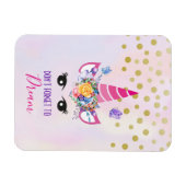 Vergessen Sie nicht zu träumen Rosa Einhorn & Conf Magnet (Horizontal)