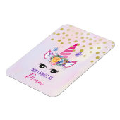 Vergessen Sie nicht zu träumen Rosa Einhorn & Conf Magnet (Linke Seite)