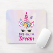 Vergessen Sie nicht zu träumen Rosa Einhorn Mousepad (Mit Mouse)