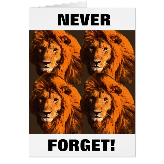 VERGESSEN SIE NIE! (Vorne)