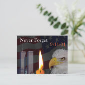 Vergessen Sie nie 9-11-01 Postkarte (Stehend Vorderseite)