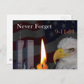 Vergessen Sie nie 9-11-01 Postkarte (Vorne/Hinten)