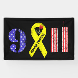 Vergessen Sie nie 9 11 Gelbe Schleife Banner
