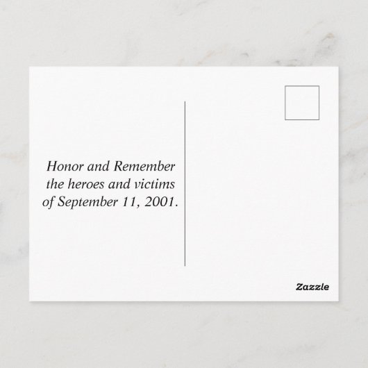 Vergessen Sie nie 9 11 Gelbe Schleife Postkarte (Rückseite)