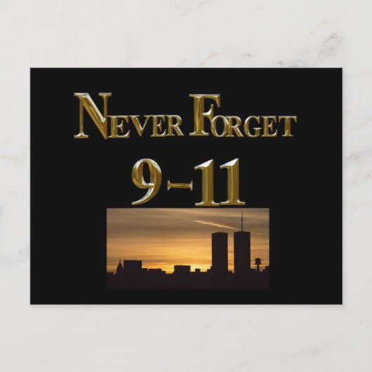 VERGESSEN SIE NIE 9-11 POSTKARTE (Vorderseite)