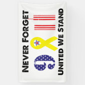 Vergessen Sie nie 9 11 Vereinte Wir stehen Banner (Vertikal)