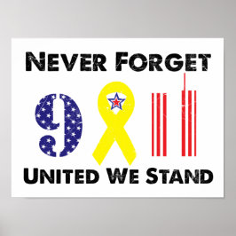 Vergessen Sie nie 9 11 Vereinte Wir stehen Poster